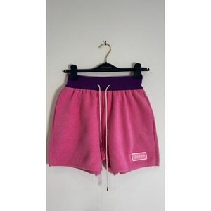 Louis Vuitton Terry Cloth Shorts Pink Purple Size S Logo Patch Made in Italy